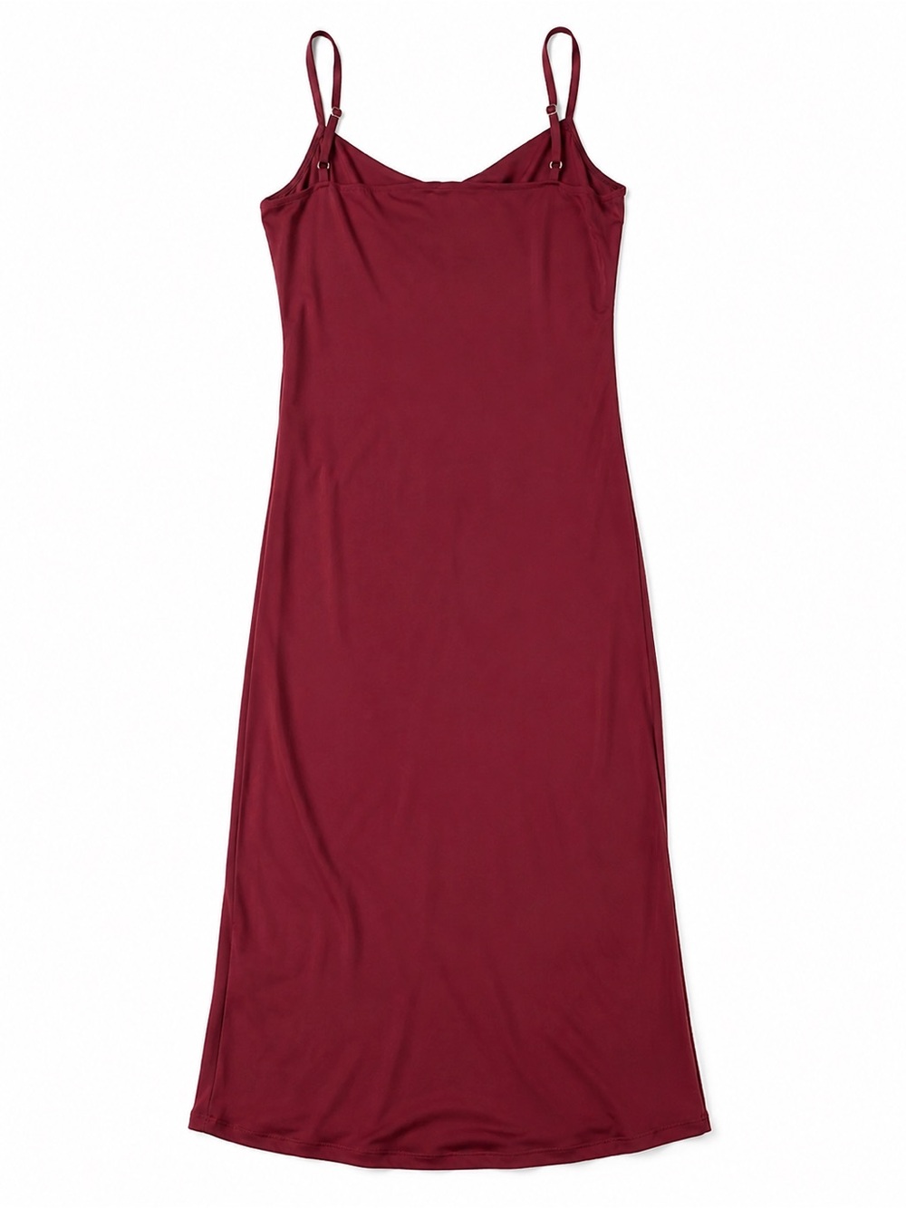 Banana Republic Burgundy Cowl Neck Slip Dress Midi Maxi Size 8 Y2K 90s - Picture 3 of 5